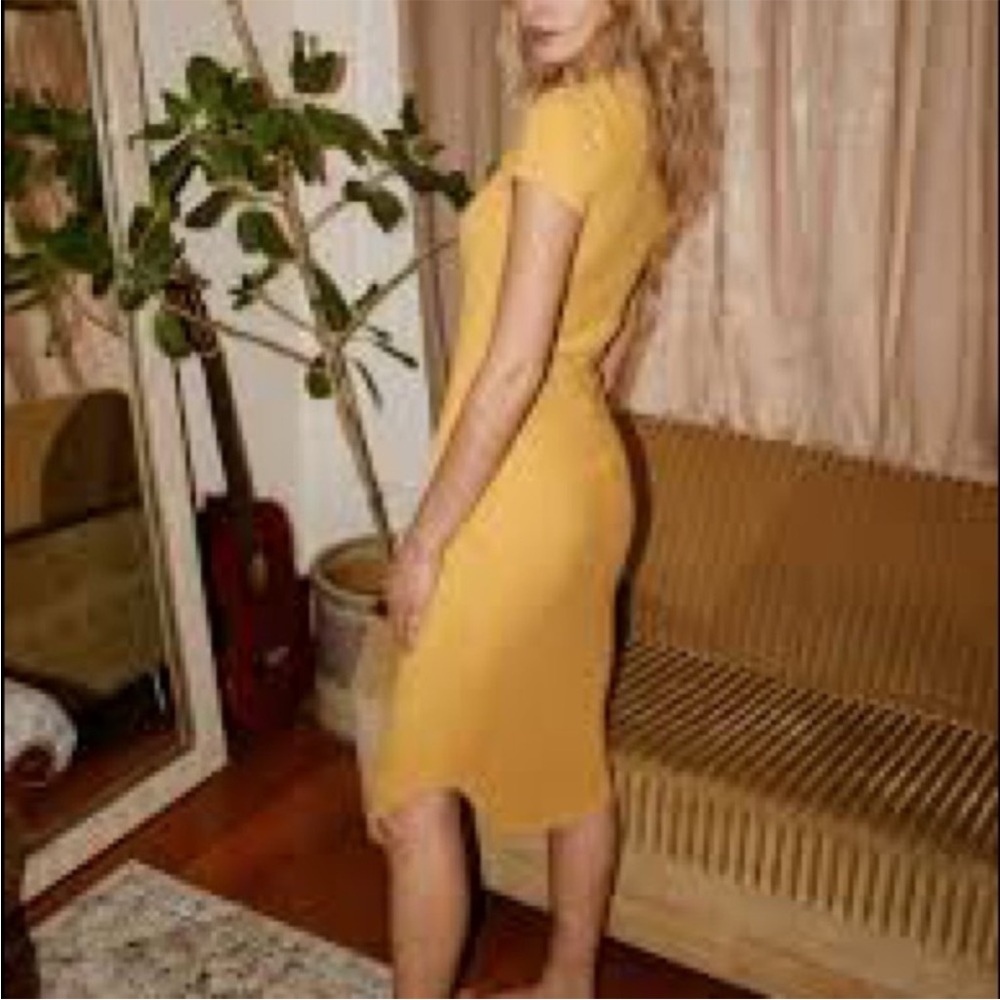 Wilfred Mustard Midi Dress